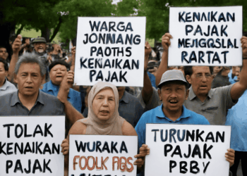 warga protes kenaikan pajak di Jombang (chatgpt)