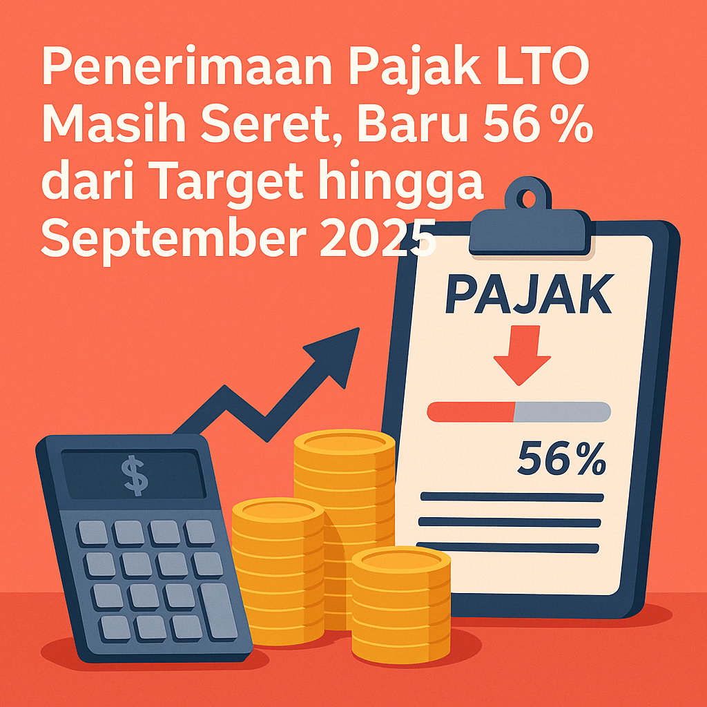 Penerimaan Pajak LTO Masih Seret, Baru 56% dari Target hingga September 2025