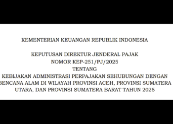 Terdampak Bencana Alam, WP di Aceh, Sumut, dan Sumbar Dapat Relaksasi Pajak