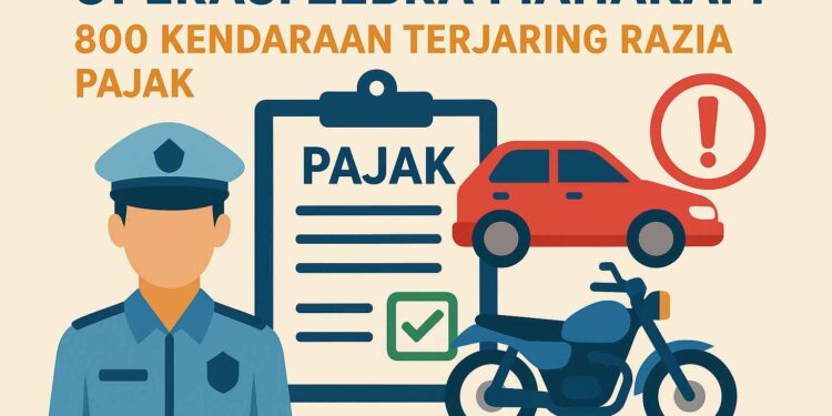 Operasi Zebra Mahakam, 800 Kendaraan Terjaring Razia Pajak di Samarinda