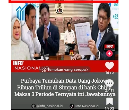 Kemenkeu Pastikan Isu Menkeu Purbaya Temukan Ribuan Triliun Harta Jokowi di China Adalah Hoaks