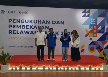 Siap Dampingi Coretax, 286 Relawan Pajak di Sumut Resmi Dikukuhkan