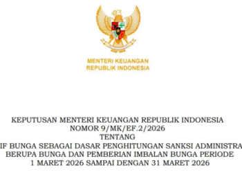 Kemenkeu Tetapkan Tarif Bunga Sanksi Administrasi Pajak Maret 2026