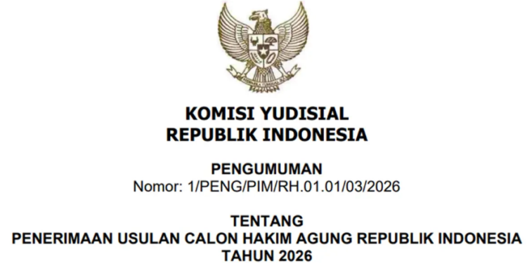 KY Buka Rekrutmen Calon Hakim Agung, Ada TUN Khusus Pajak