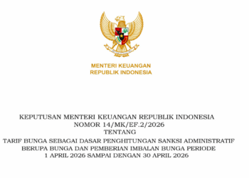 Kemenkeu Tetapkan Tarif Bunga Sanksi Administrasi Pajak April 2026