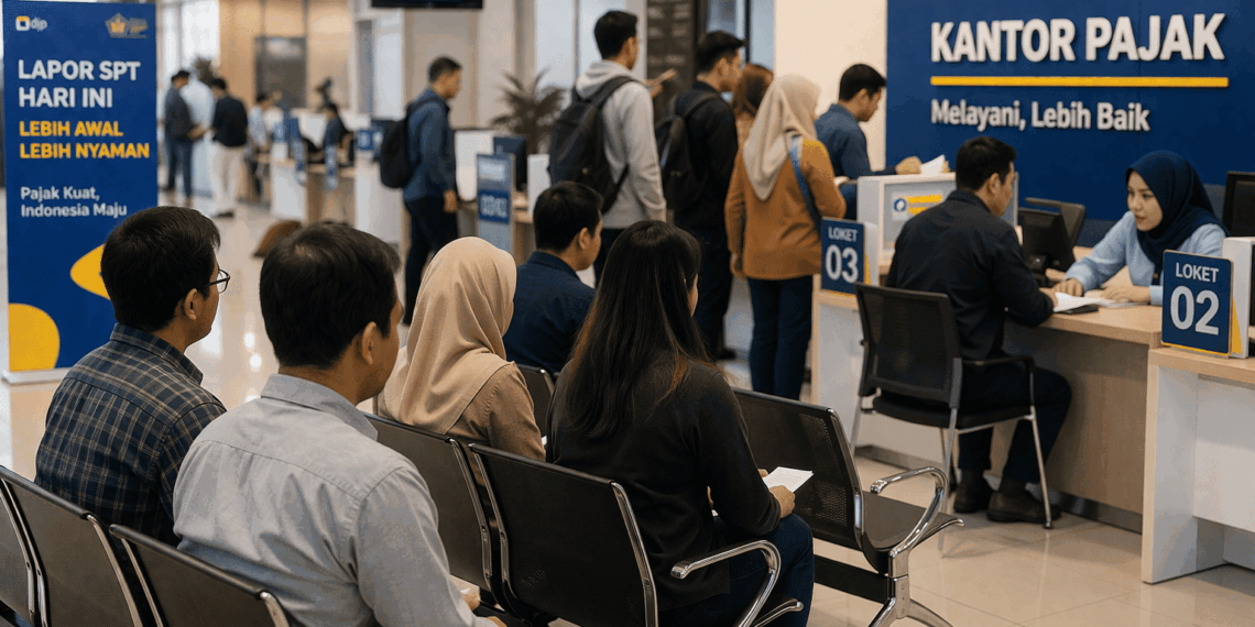 Manfaatkan Relaksasi Pelaporan SPT, WP Ramai-Ramai ke Kantor Pajak