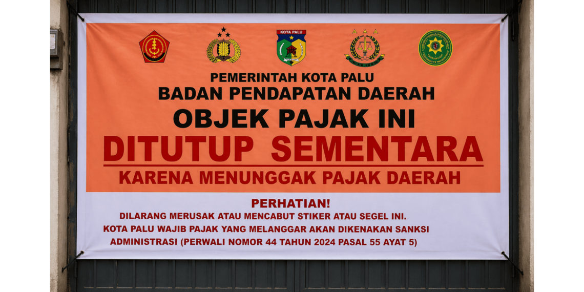 Sejumlah Kafe Dan Restoran Di Palu Disegel Akibat Menunggak Pajak