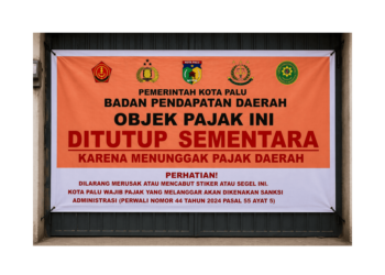 Sejumlah Kafe Dan Restoran Di Palu Disegel Akibat Menunggak Pajak