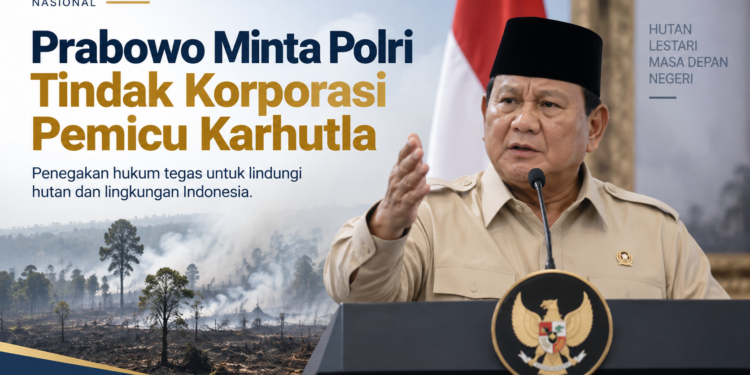 Prabowo Minta Polri Tindak Korporasi Pemicu Karhutla