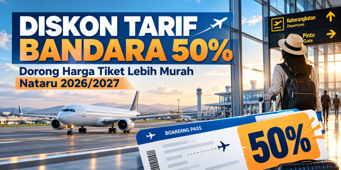 Diskon Tarif Bandara 50% Berlaku di 36 Bandara Saat Nataru