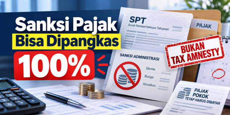 Keringanan Sanksi Pajak hingga 100%, Pokok Tetap Wajib Dibayar